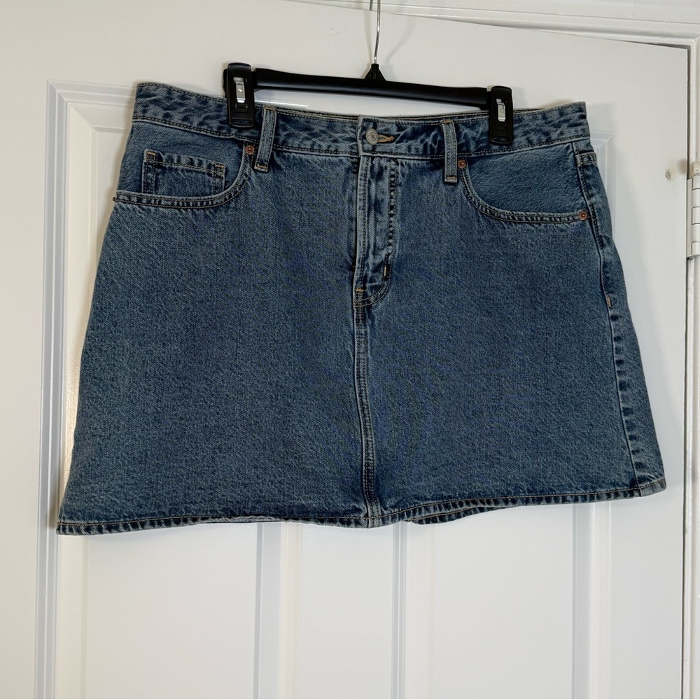 Classic Blue Denim Mini Skirt - Women